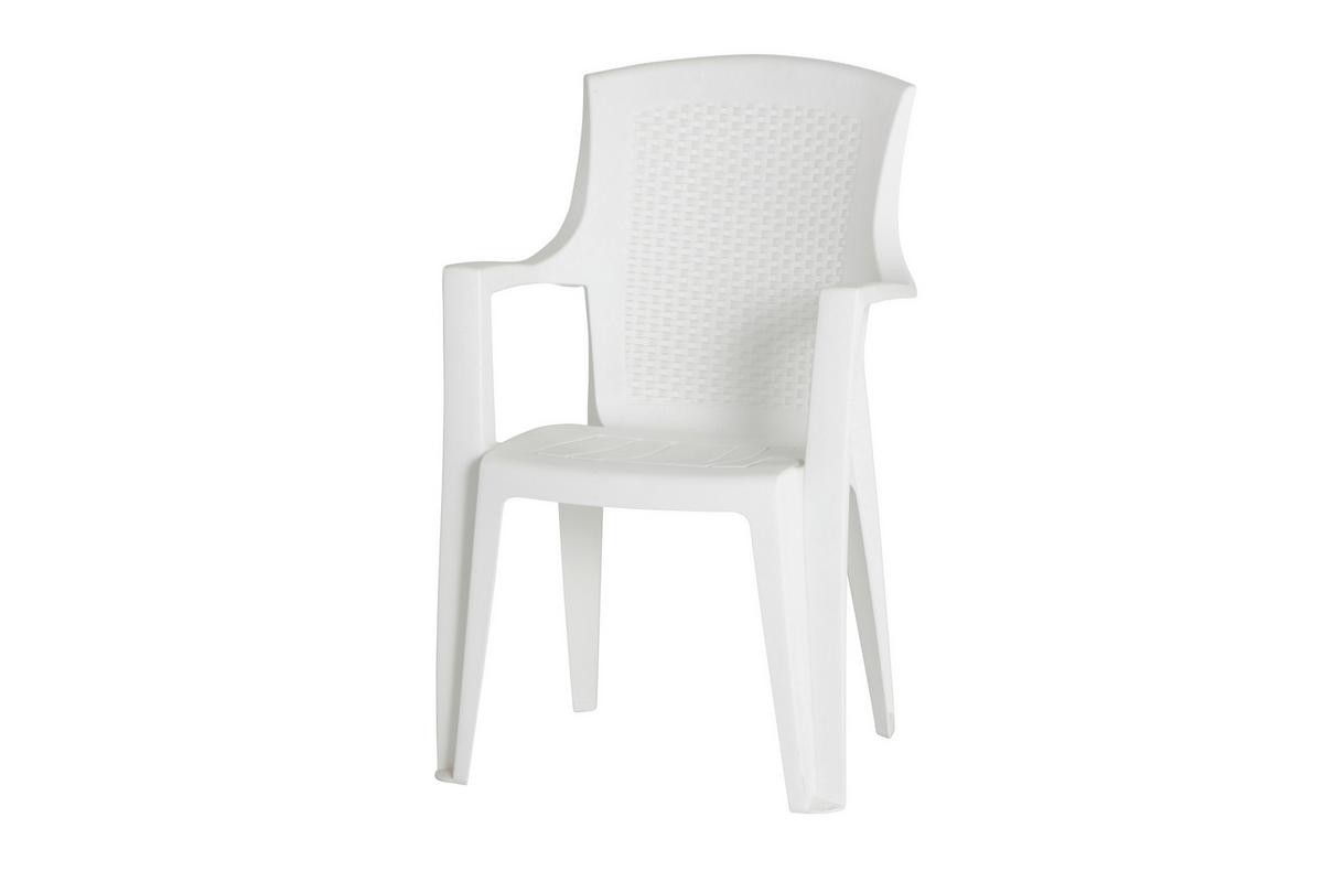 Stapelsessel-Set 4er-Set Weiß - Weiß, KONVENTIONELL, Kunststoff (55/91/46cm) - Siena Garden