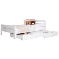 Bett Bennet mit Schubkasten ca. 120x200 cm Weiß - Weiß, MODERN, Holz (120/200cm) - MID.YOU