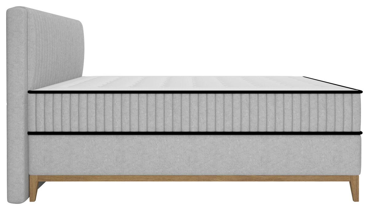 Bett Elena Silberfarben ca. 200x200cm - Silberfarben, KONVENTIONELL, Holz/Holzwerkstoff (200/200cm) - Sembella