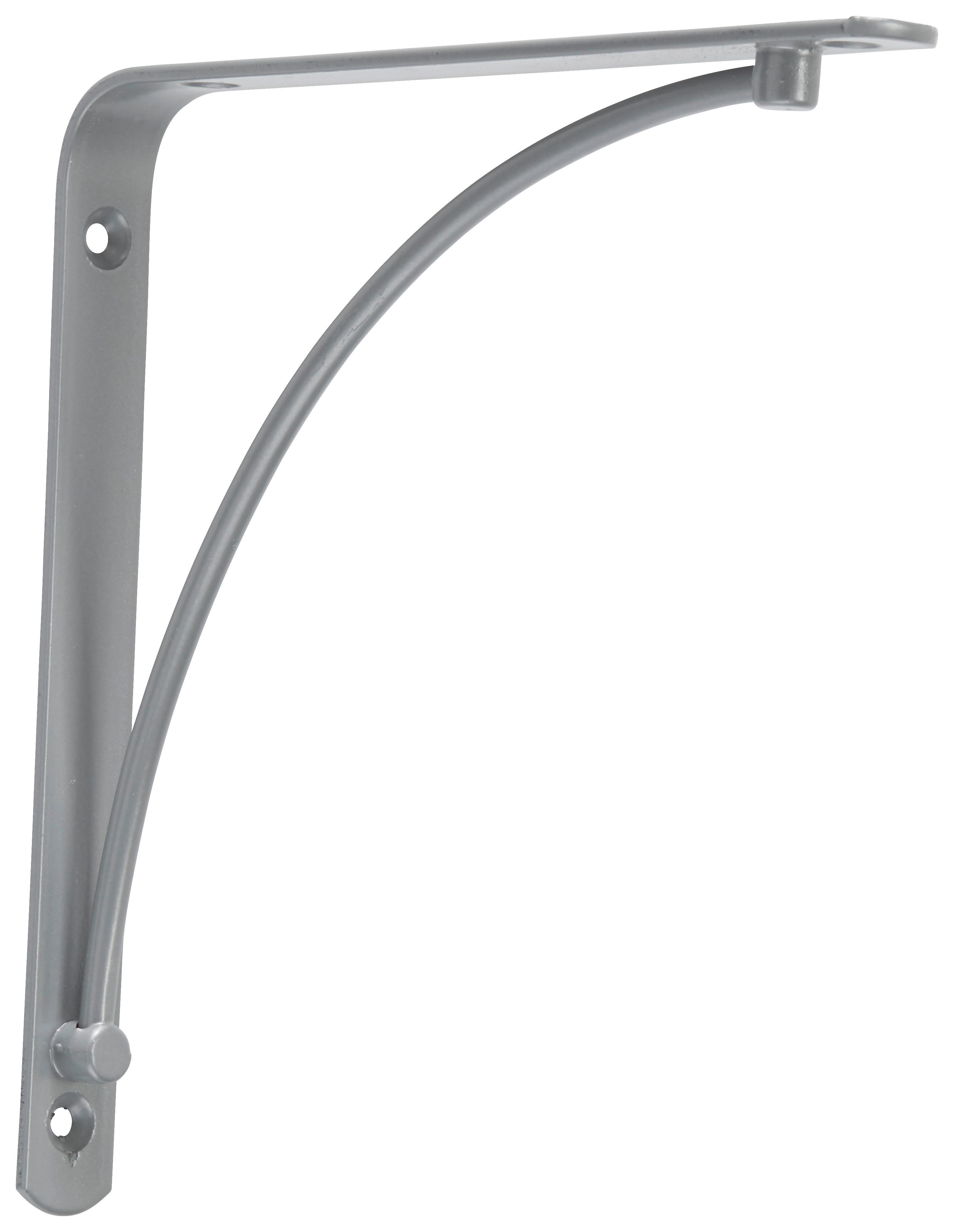 Suport de perete BRACKET - argintiu, Modern, metal (20/20/2cm) - Modern Living