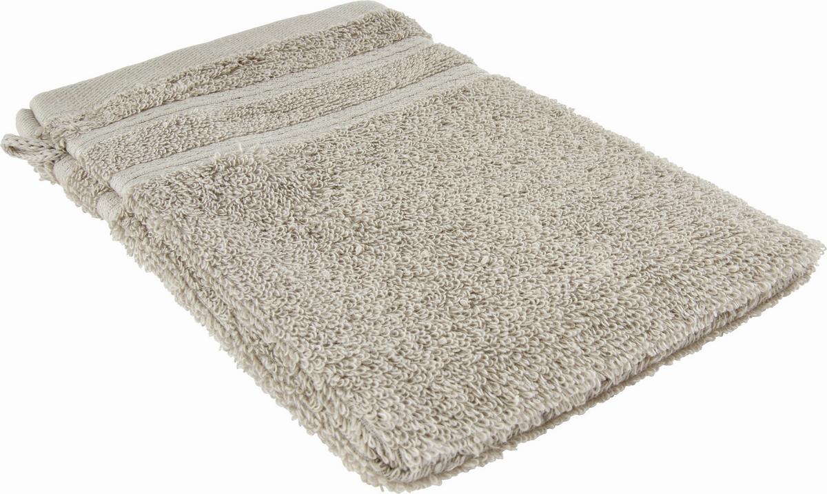 Waschhandschuh Melanie in Hellbraun - Hellbraun, Textil (16/21cm) - Modern Living