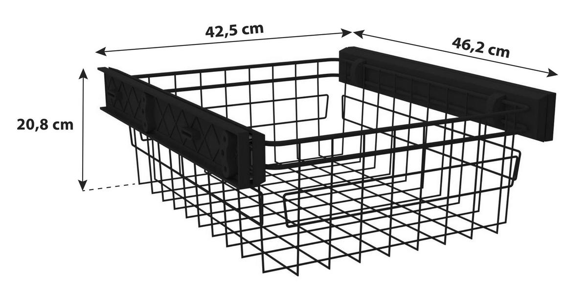 KOSZ NA PRANIE UNIT - antracytowy, Modern, metal (42,5/20,8/46,2cm) - Ondega