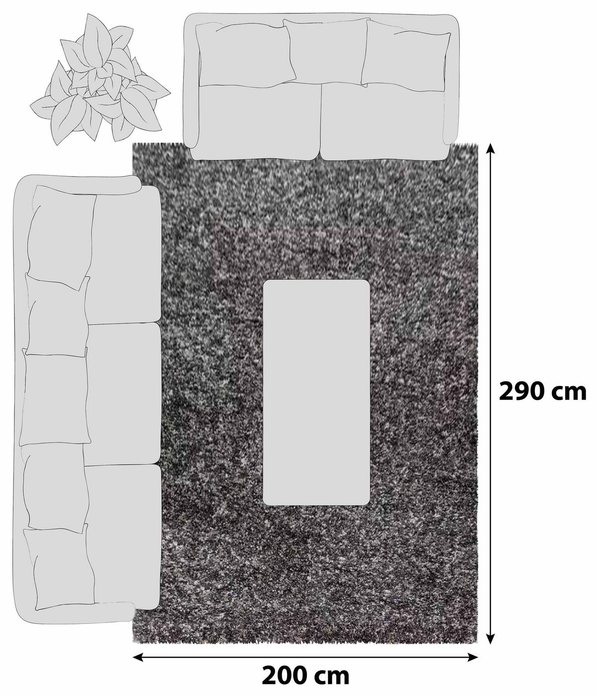 Hochflorteppich Enjoy Taupe ca. 200x290cm - Taupe, KONVENTIONELL, Textil (200/290cm) - Novel