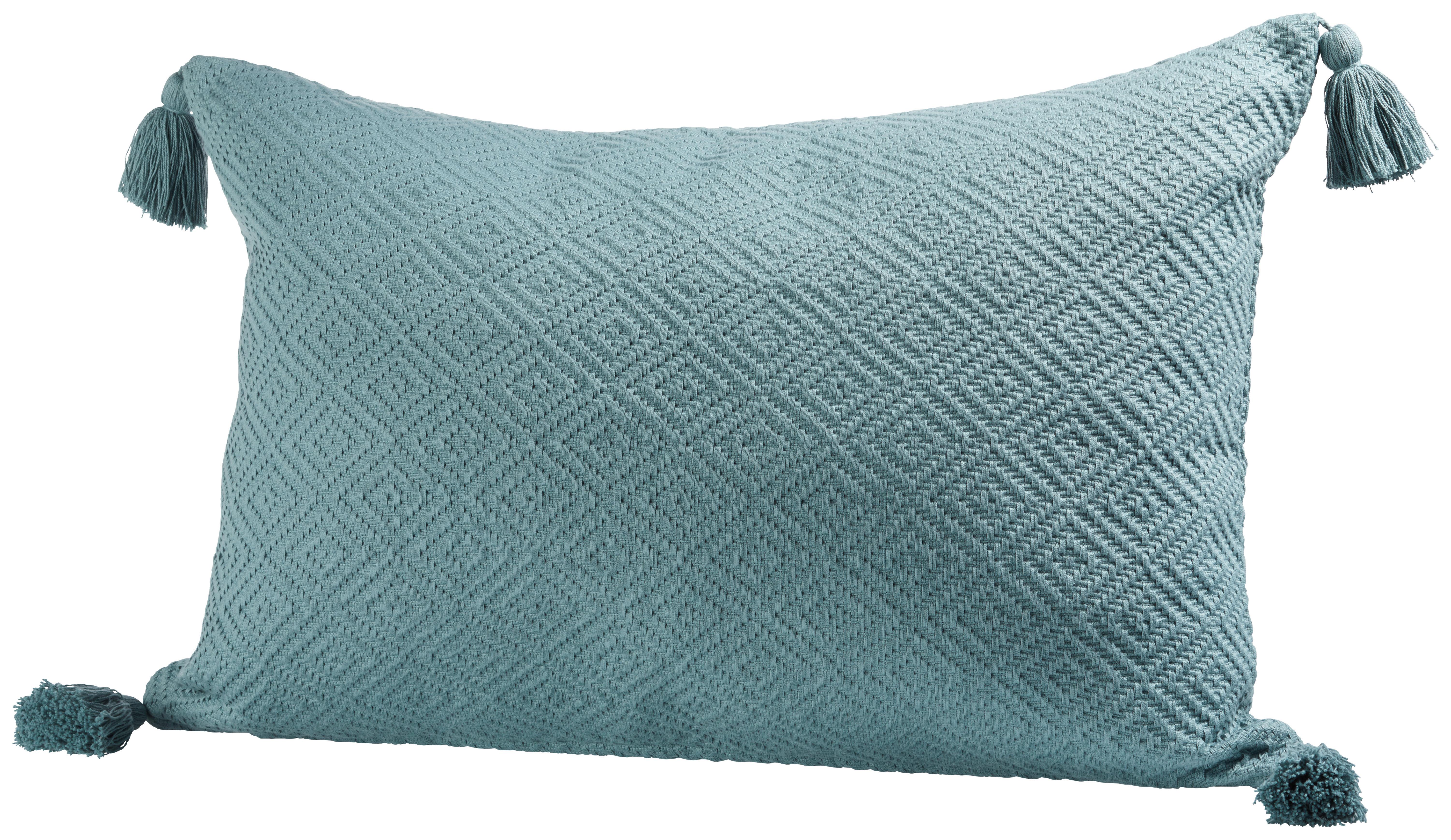 Okrasna Blazina Frieda - modra, Moderno, tekstil (40cm) - Modern Living