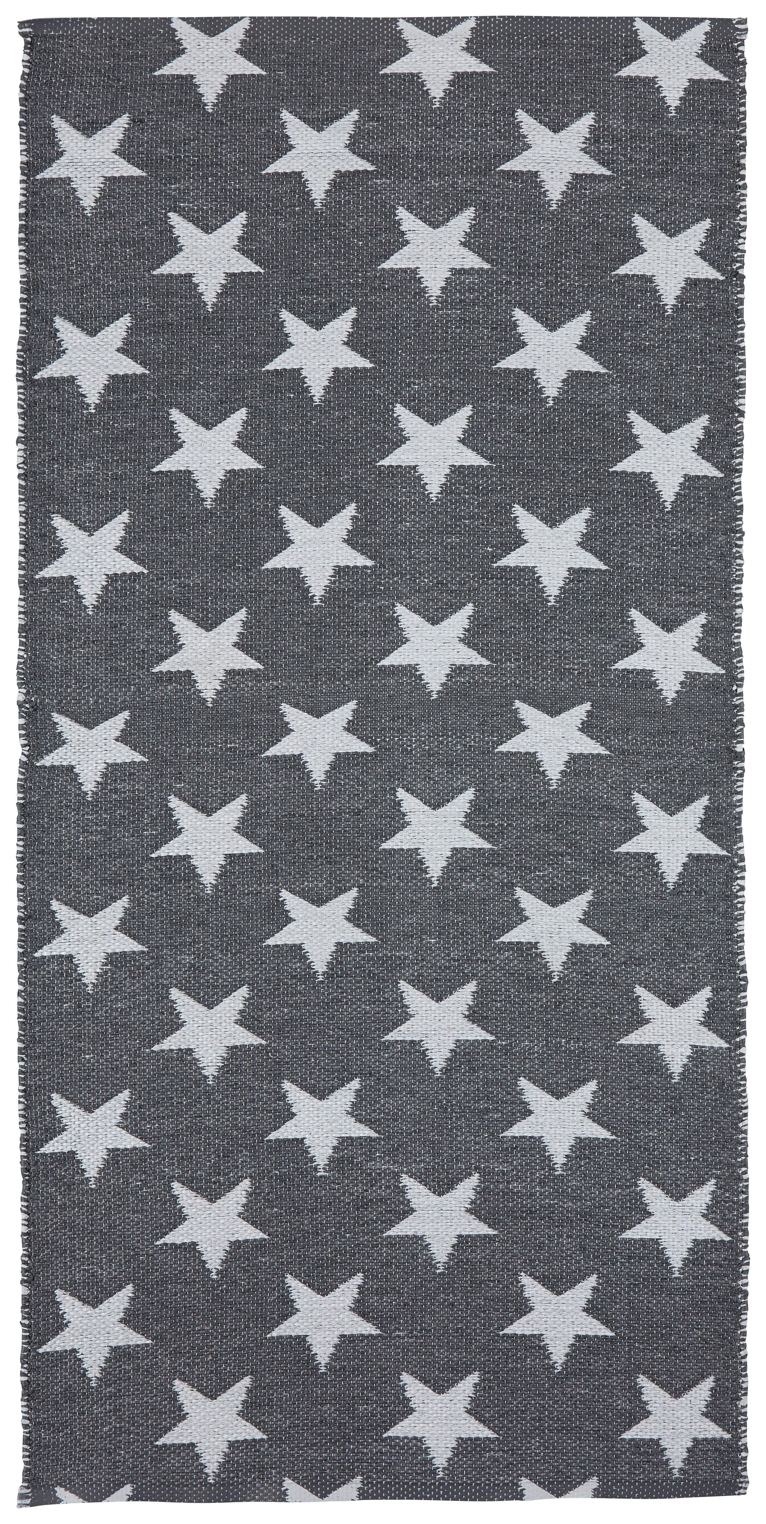 Outdoorteppich "Stars" ca. 70x140 cm, grau/weiß - Weiß/Grau, MODERN, Textil (70/140cm) - Bessagi Garden