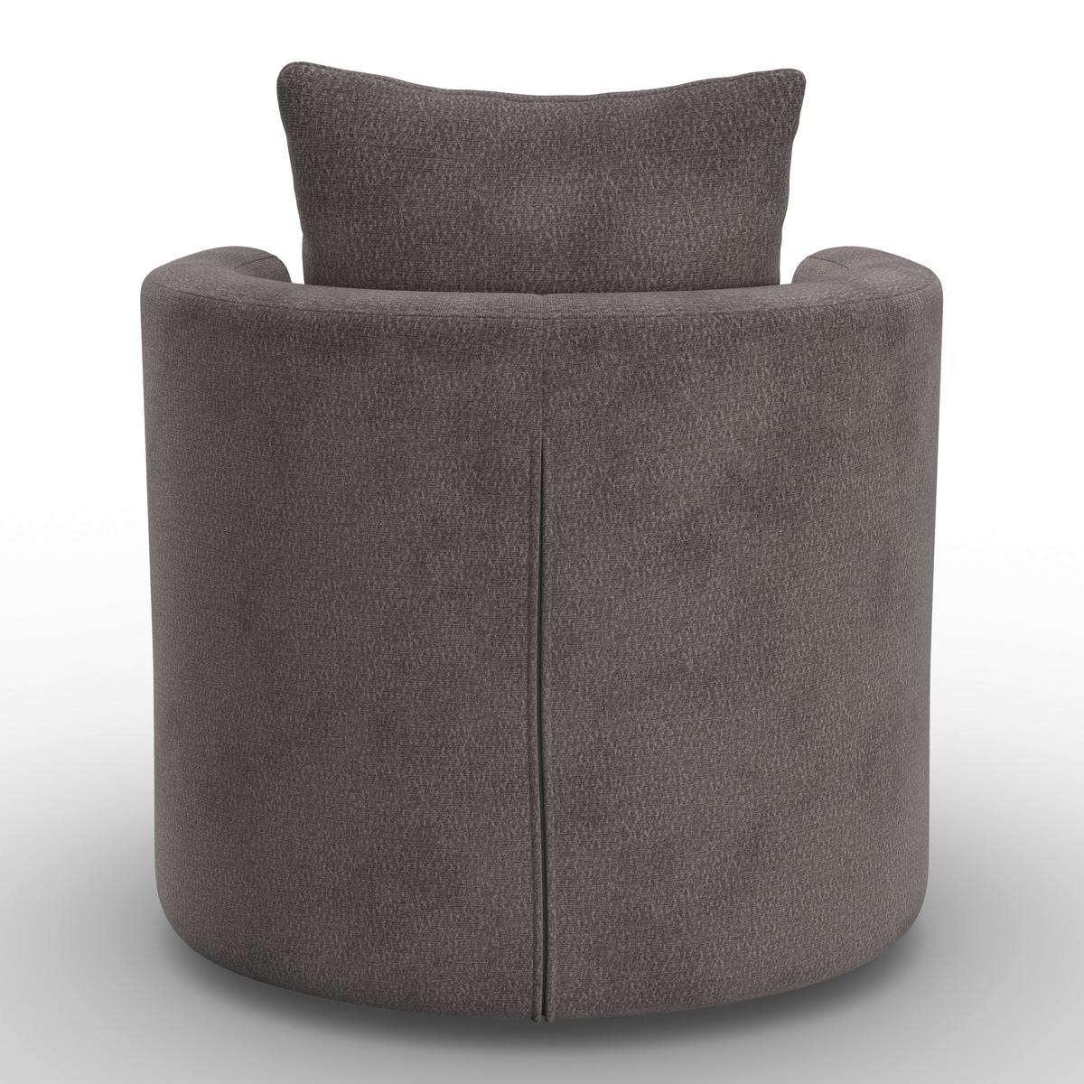 Sessel Marieta Chenille Braun - Schwarz/Braun, MODERN, Holz/Textil (76/84/78cm)