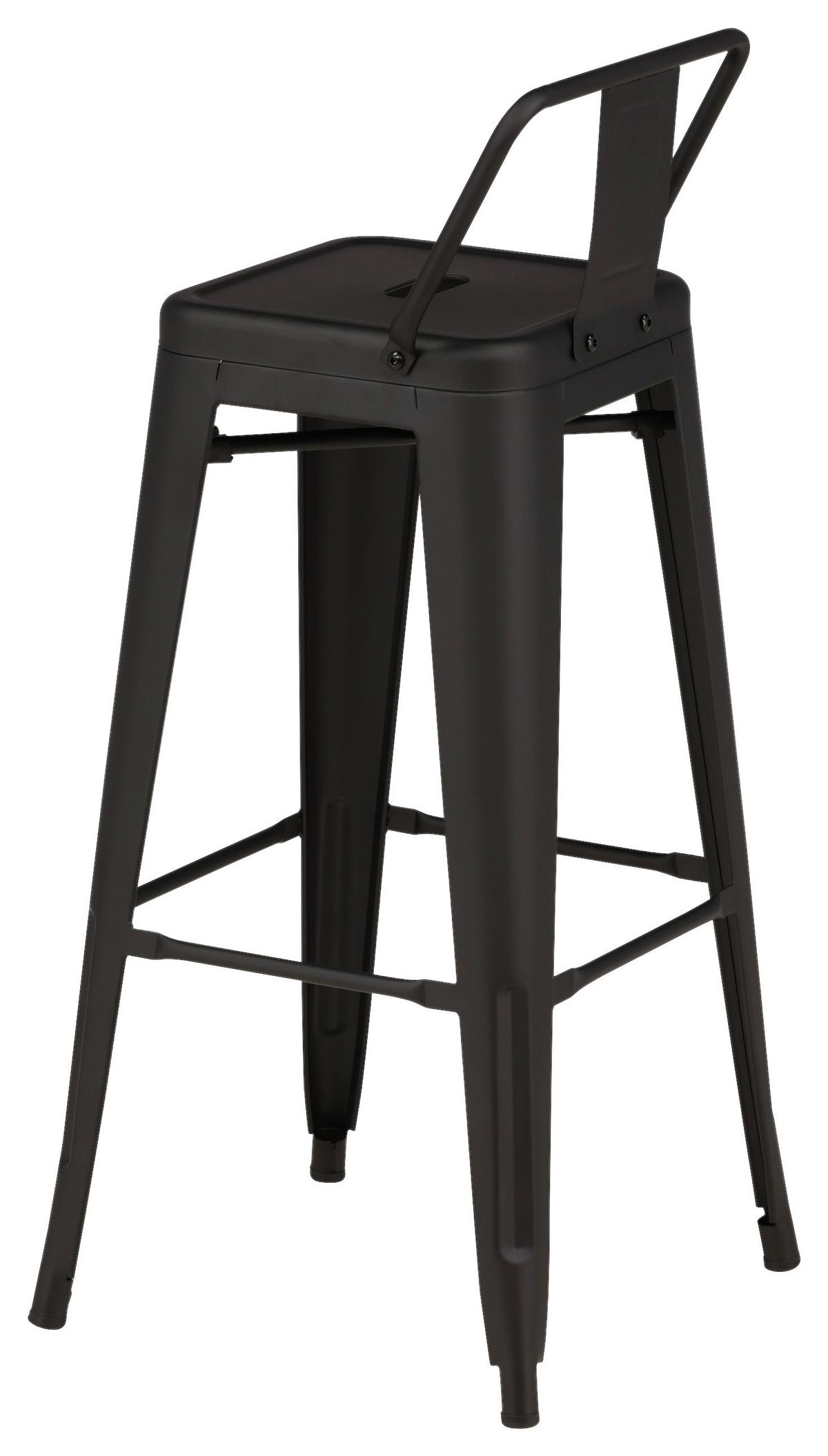 BARHOCKER-SET TEMPE - Schwarz, Design, Metall (43/94/43cm) - Livetastic