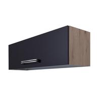 KÜCHENOBERSCHRANK MILANO - Anthrazit/Eiche San Remo, Modern, Holzwerkstoff/Metall (100/32/32cm)
