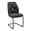 Schwingstuhl Eila Grau/Schwarz - Schwarz/Grau, MODERN, Holz/Textil (47/91/61cm) - Mömax