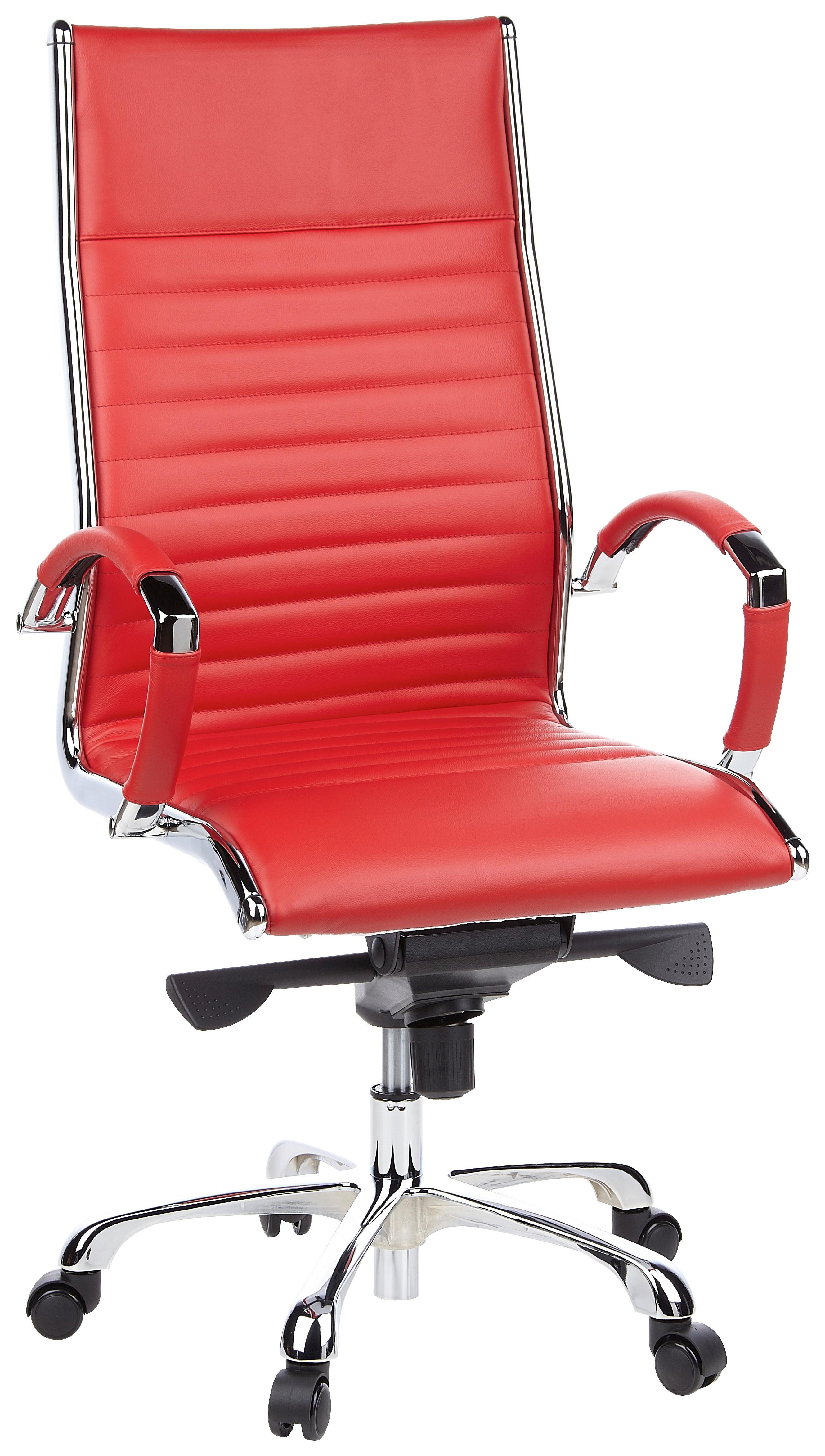 Drehstuhl Parma 20 Rot ca. 60x125x50cm - Rot, MODERN, Leder/Kunststoff (60/125/50cm) - MID.YOU