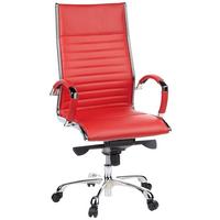 Drehstuhl Parma 20 Rot ca. 60x125x50cm - Rot, MODERN, Leder/Kunststoff (60/125/50cm) - MID.YOU