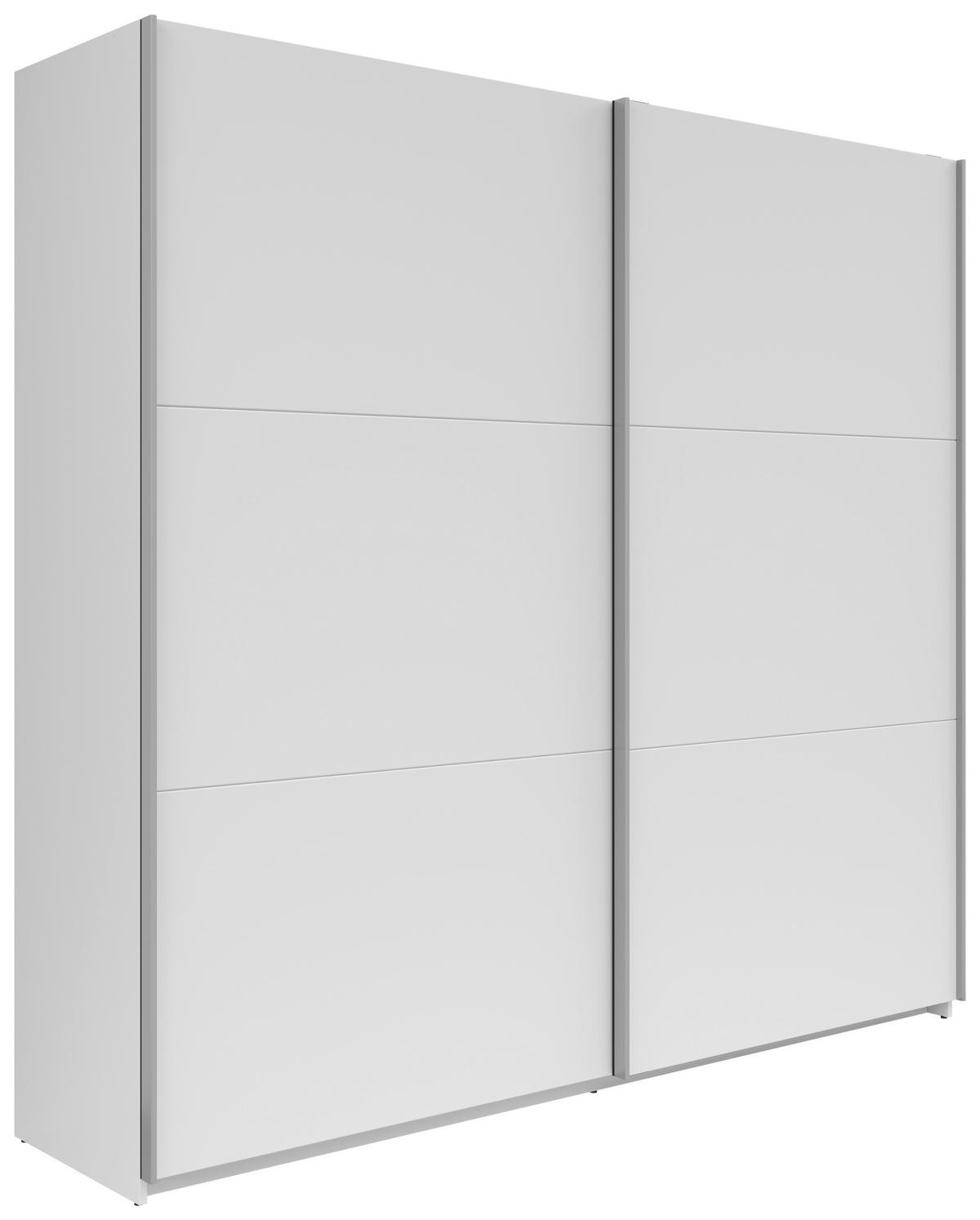 Dulap usi glisante: 218 cm Saturn Decor alb - alb, Konventionell, material pe bază de lemn (218/210/59cm)