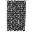Duschvorhang Buchstaben, ca. 180x200cm - Schwarz/Weiß, LIFESTYLE, Textil (180/200cm) - MÖMAX modern living