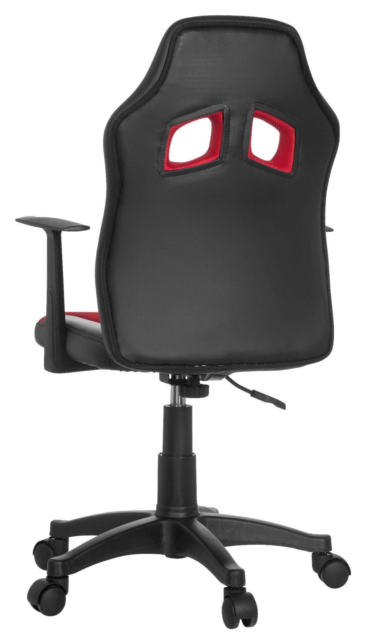 Mladinski Vrtljivi Stol Kid Racer, Črna, Rdeča - rdeča/črna, Basics, umetna masa (54/90-100/48cm) - MID.YOU