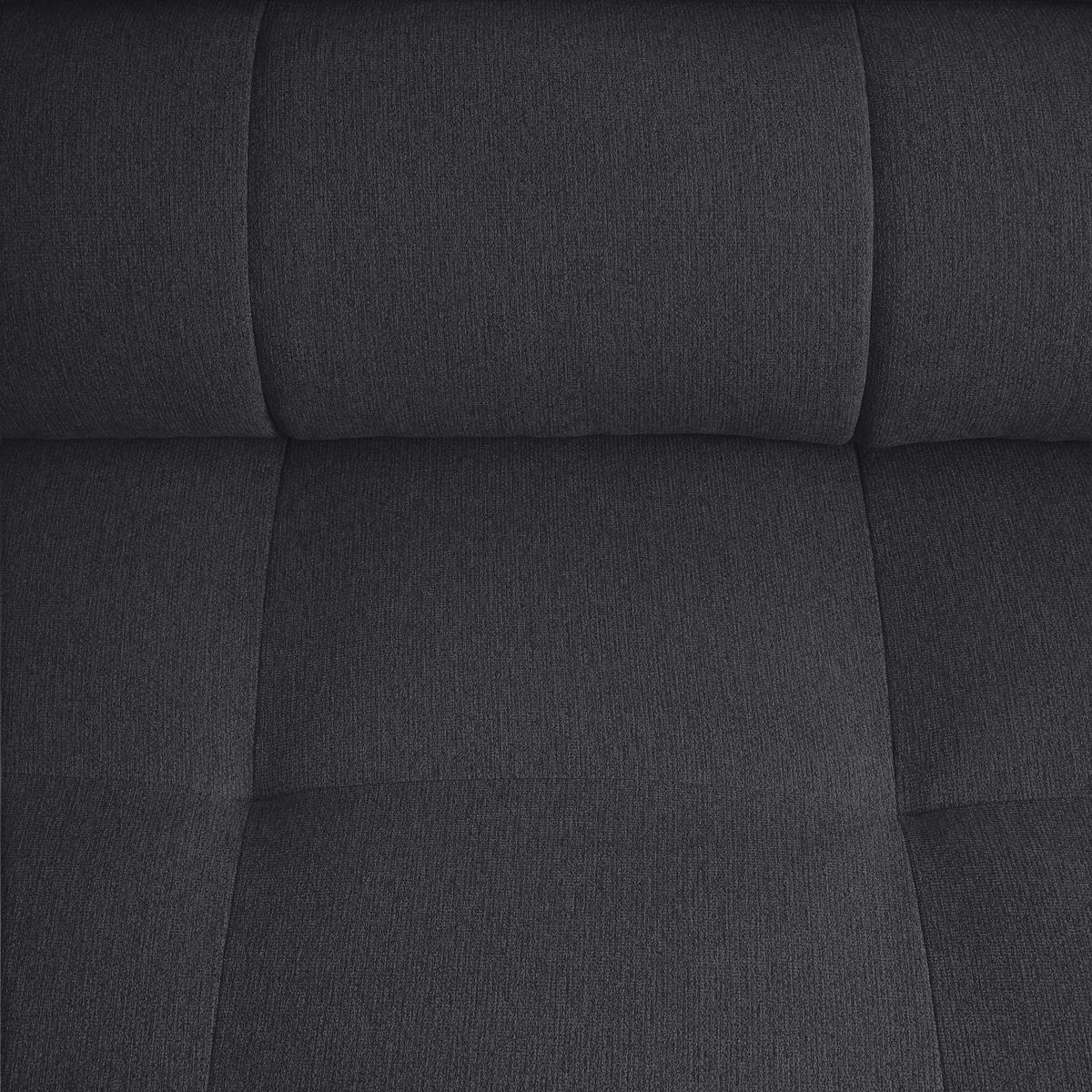Wohnlandschaft Alberto Schwarz - Schwarz, MODERN, Textil/Metall (201/296cm) - Mömax