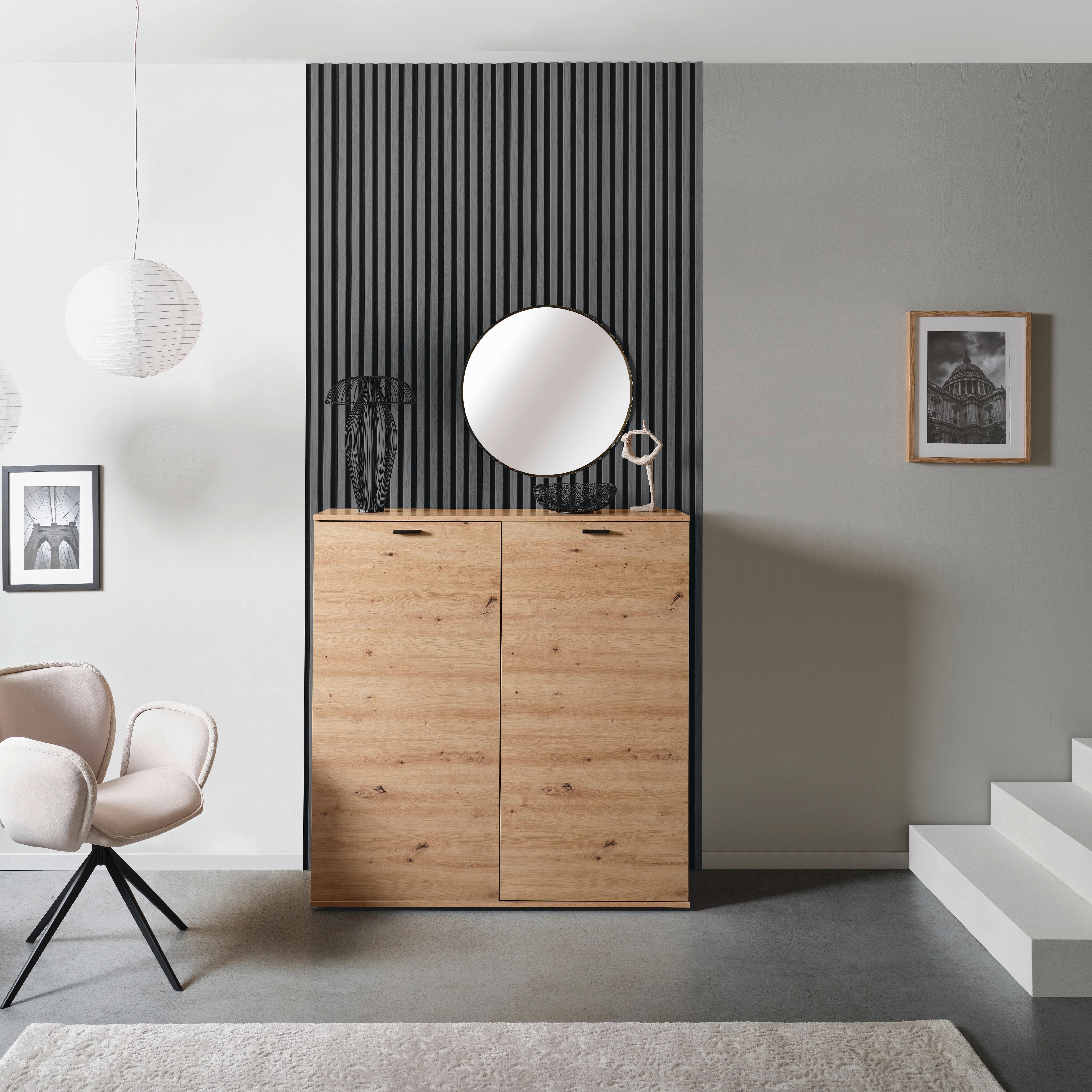 Zidni Panel Josef - hrast tamni, Moderno, drvni materijal/plastika (60/120/2cm) - Modern Living