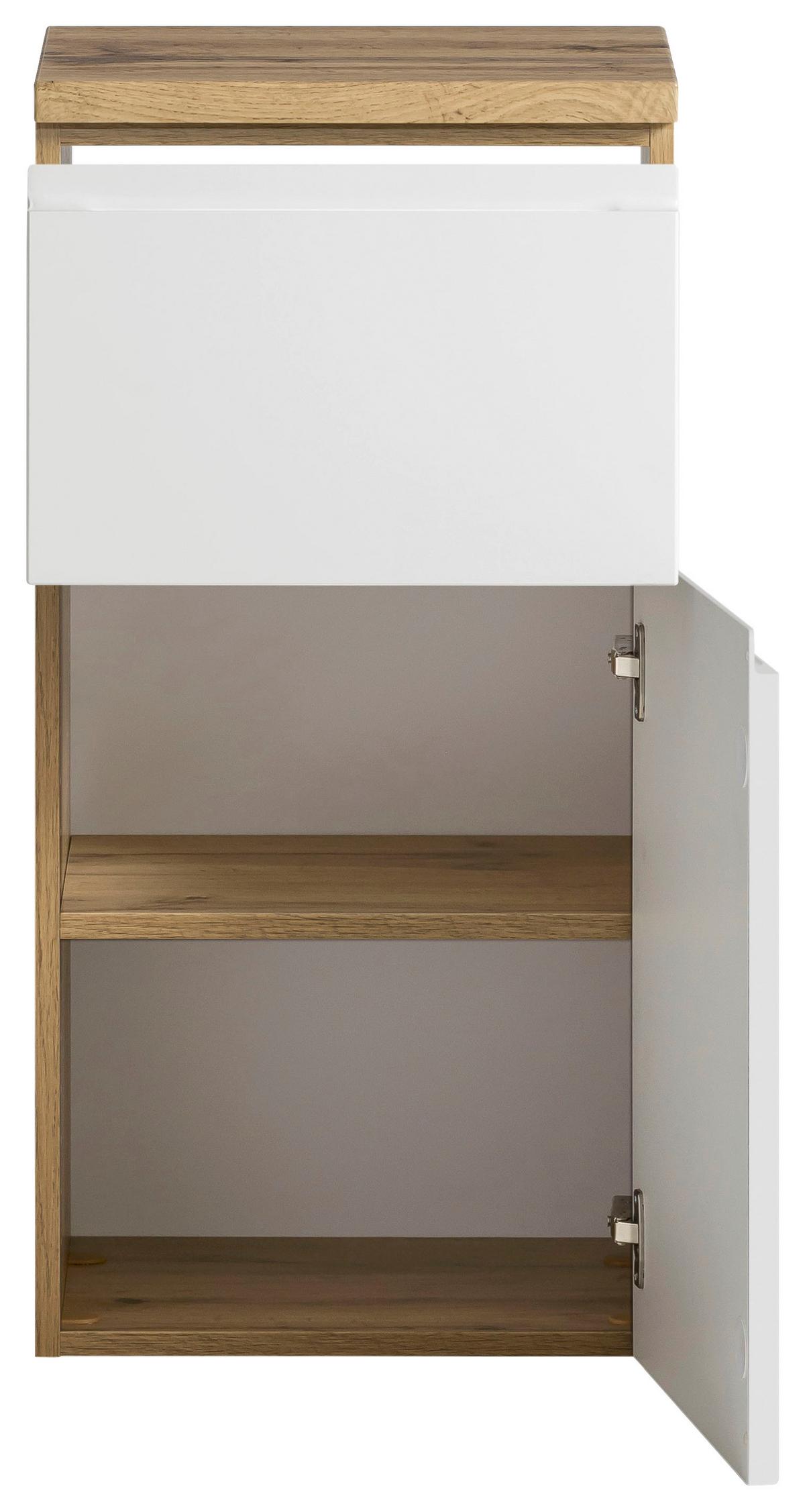 Hängeschrank Varese ca. 40x79 cm Weiß/Eiche - Eiche Wotan/Weiß, MODERN, Holzwerkstoff (40/79/35cm) - Held