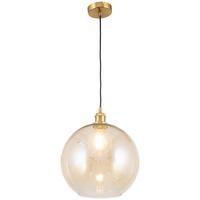 LAMPA WISZĄCA PAOLA - kolor bursztynowy, Trend, metal/szkło (30/137,5cm) - Novel