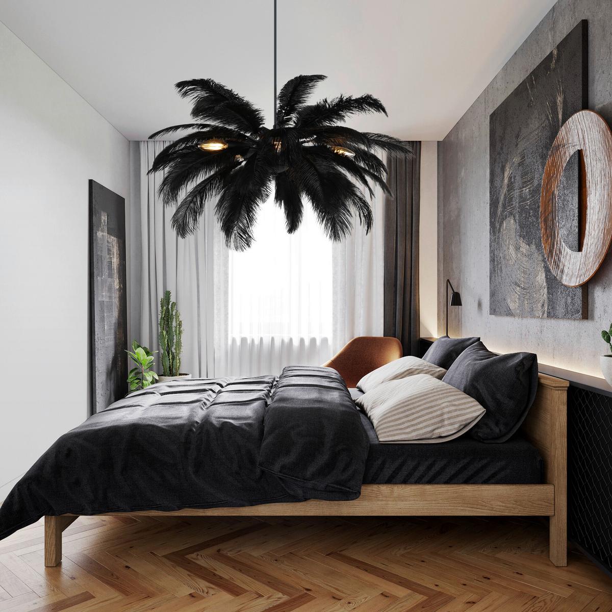 LAMPA WISZĄCA MAGGIE - czarny, Trend, metal/tkanina (55/120cm) - Novel