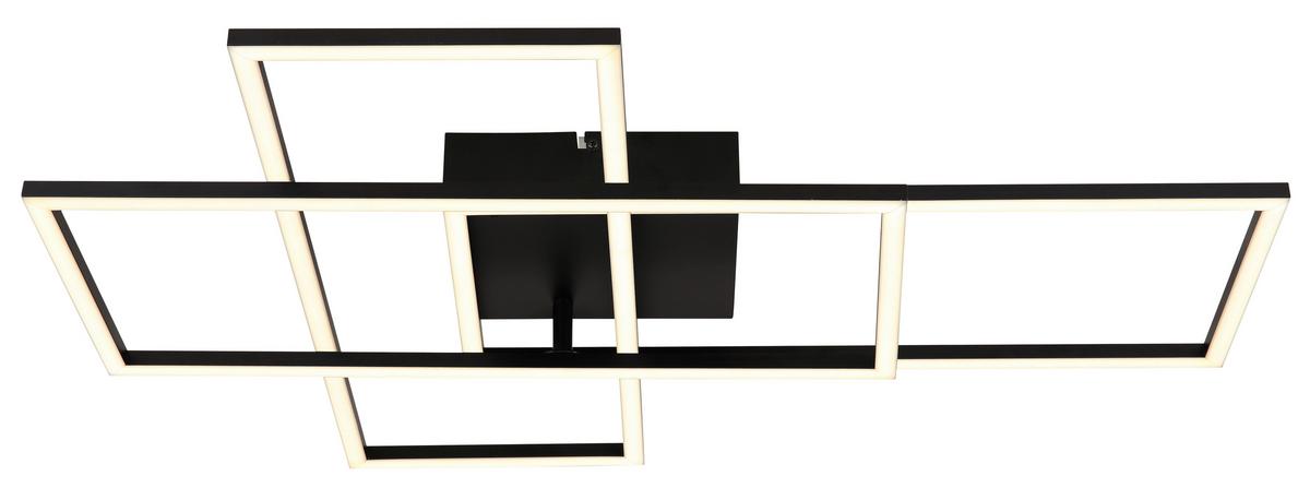 Plafonieră cu LED GABRIEL -TUYA- - opal/negru, plastic/metal (73,7/51/9,3cm) - Globo
