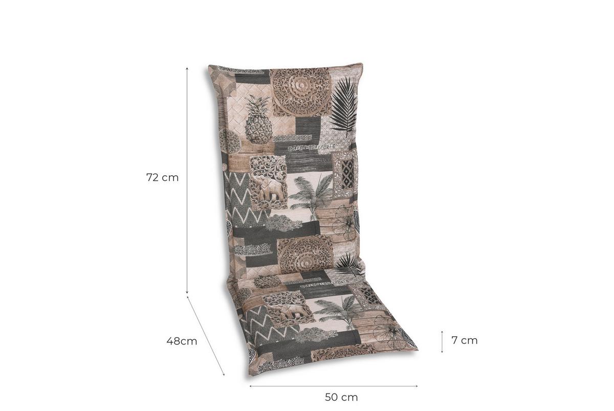 Sesselauflagenset Beige, 2-teilig - Beige, Basics, Textil (50/7/120cm)