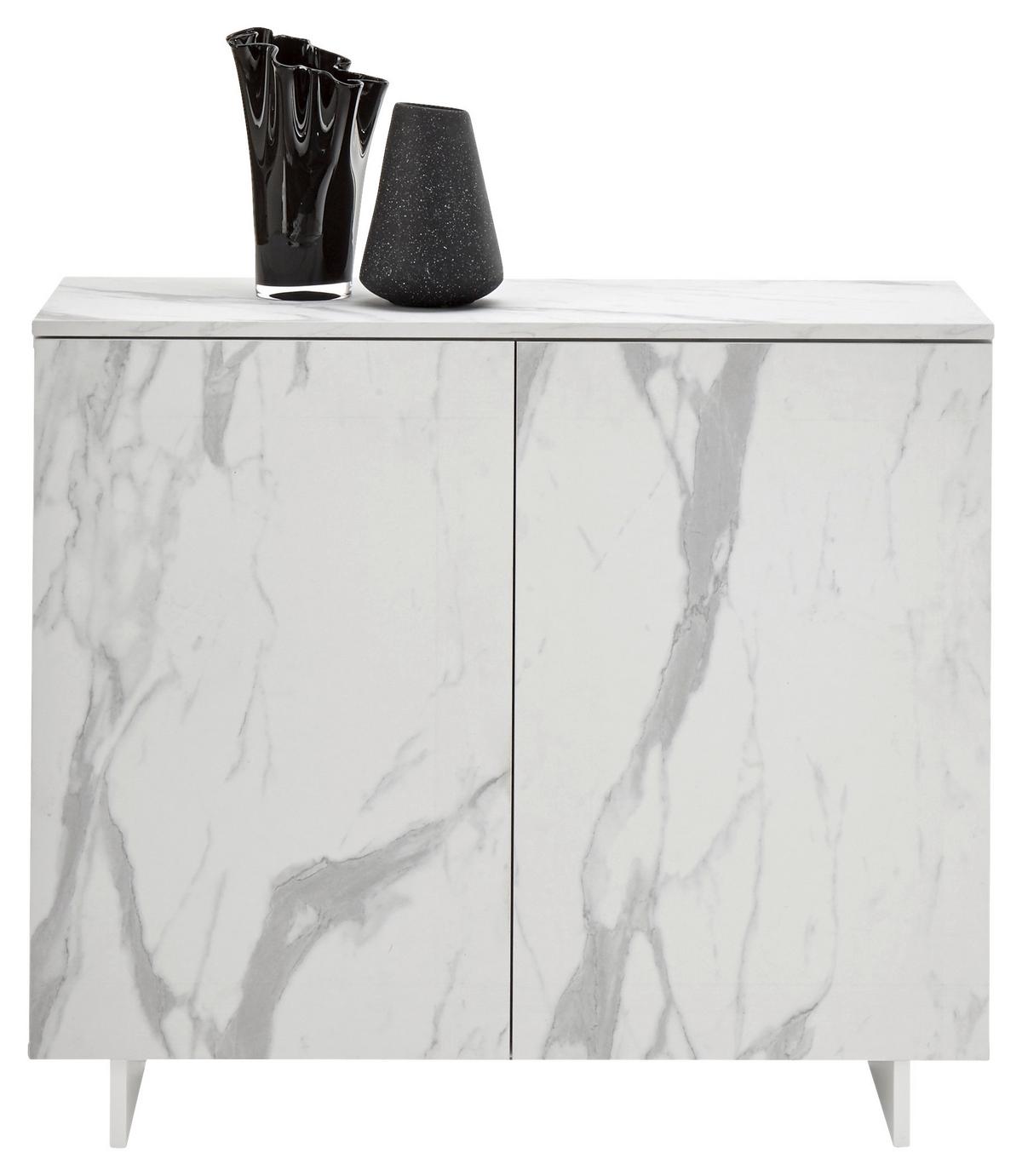 Komoda Dublin, Bela - bela, Design, leseni material (100/85/38cm) - Mömax