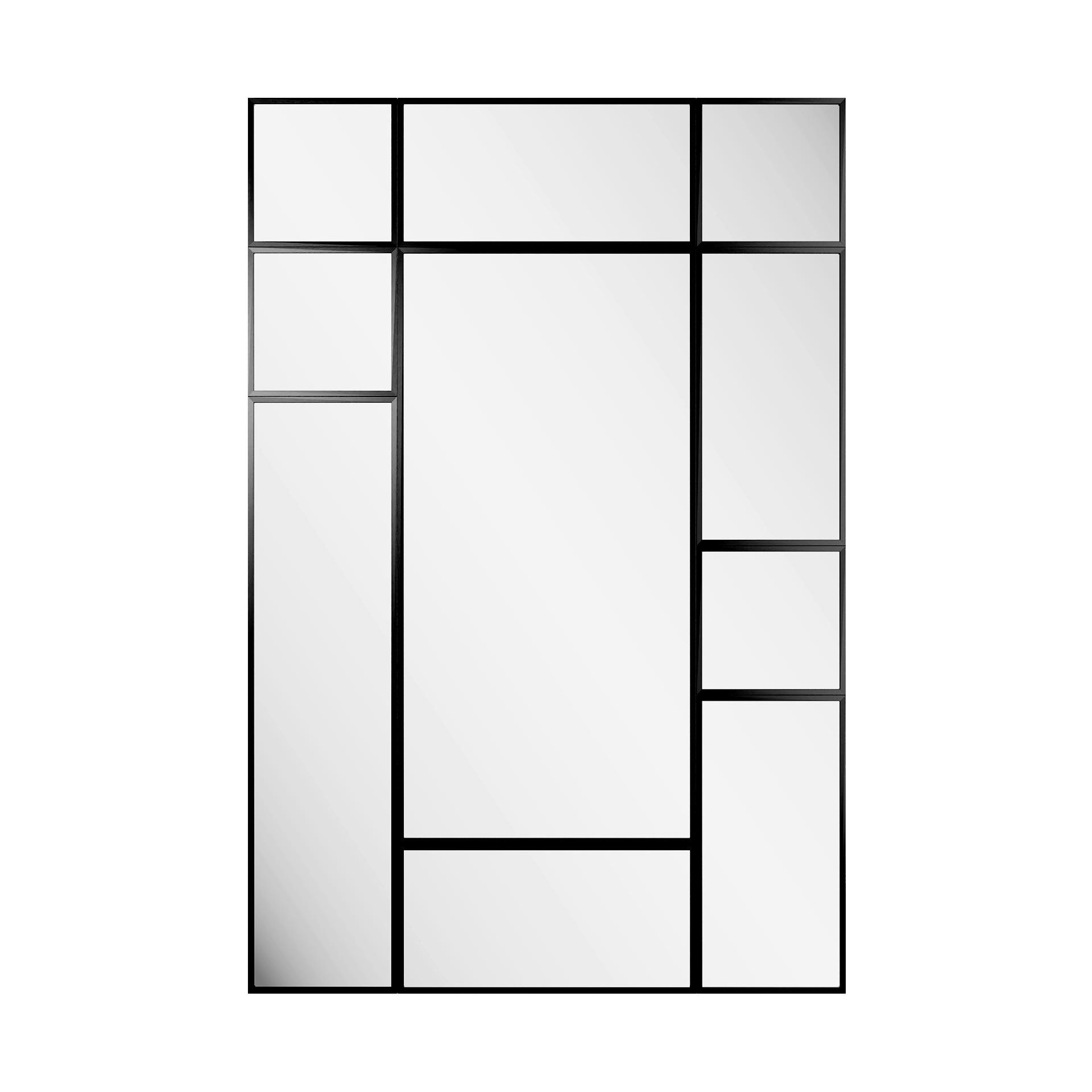 Dekospiegel Andromeda AK Schwarz ca. 140x210cm - Schwarz, Basics, Glas/Holz (140/210/2,5cm)