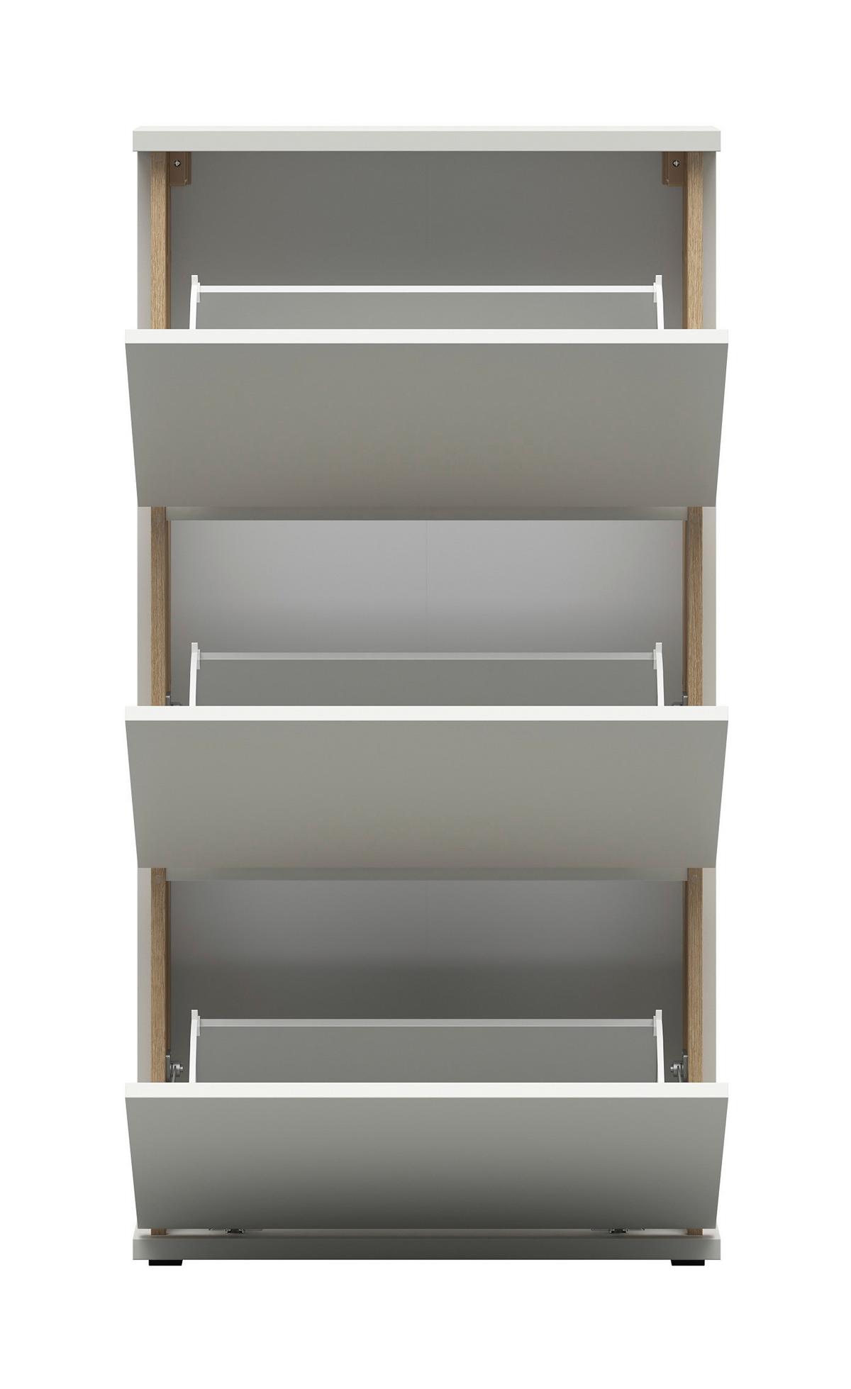 Schuhkipper Antonio Kaschmir/Evoke Eiche - Eichefarben/Creme, Modern, Holzwerkstoff/Kunststoff (61/118/21cm) - Mömax