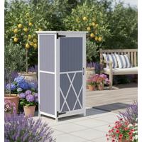 Kućica Za Alat Nella - bijela/siva, Moderno, drvo (69,5/52/142,5cm) - Bessagi Garden