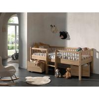 Spielbett FORREST Eichefarben ca.90x200cm Echtholz, Bettlade - Eichefarben/Naturfarben, MODERN, Holz (90/200cm) - Vipack