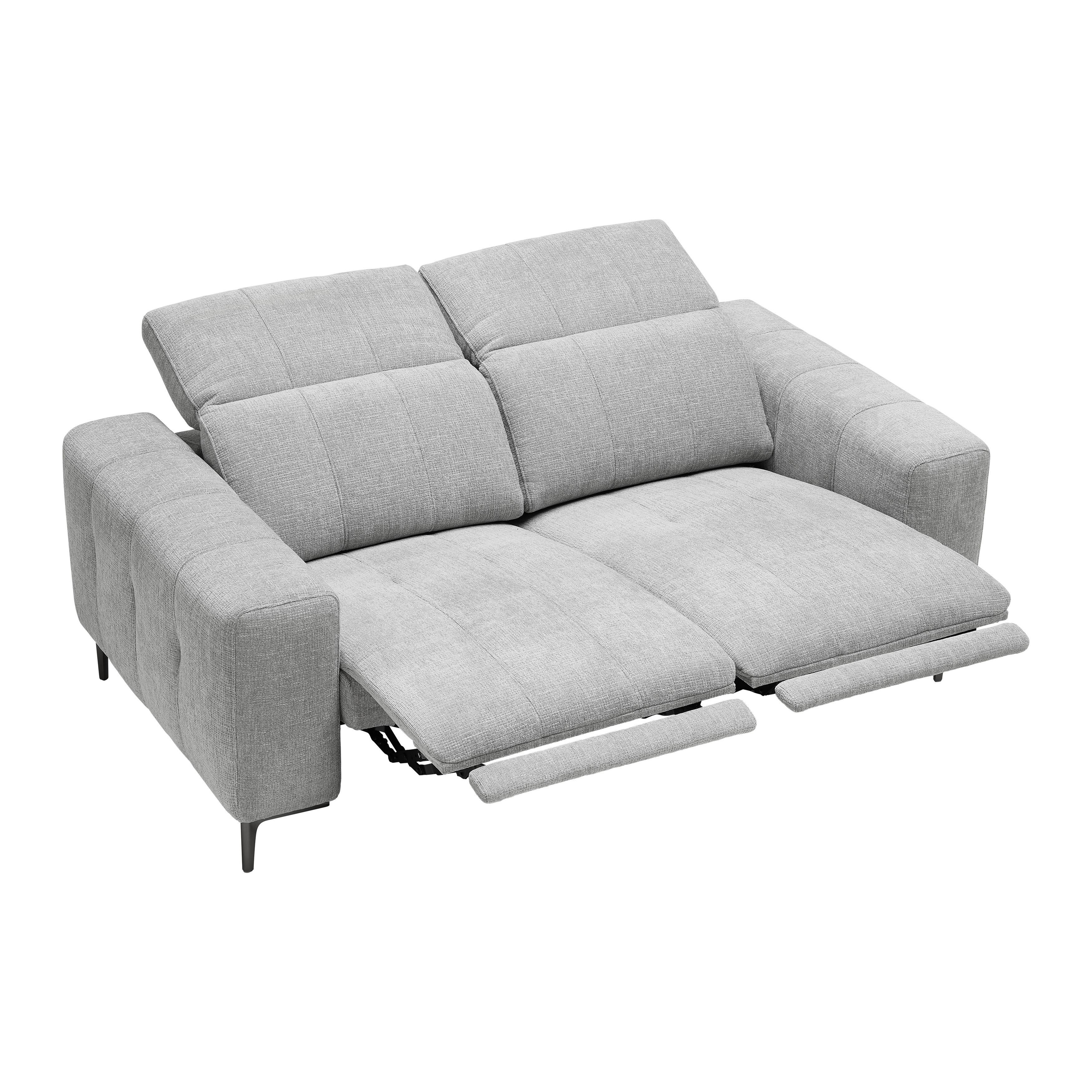 2-SITS SOFFA ALVARO - mörkgrå/grå, Modern, metall/trä (182/79/109cm) - Mömax