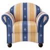 Relaxsessel Torello Blau Mikrofaser - Blau/Wengefarben, KONVENTIONELL, Holz/Textil (90/84/80cm) - Livetastic