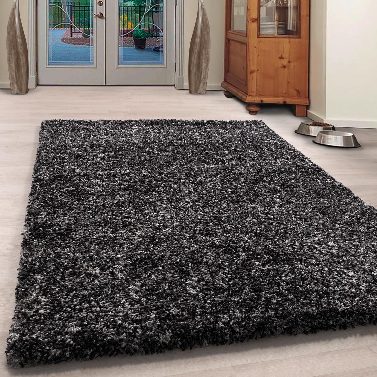 Hochflorteppich Enjoy Anthrazit ca. 240x340cm - Anthrazit, KONVENTIONELL, Textil (240/340cm) - Novel