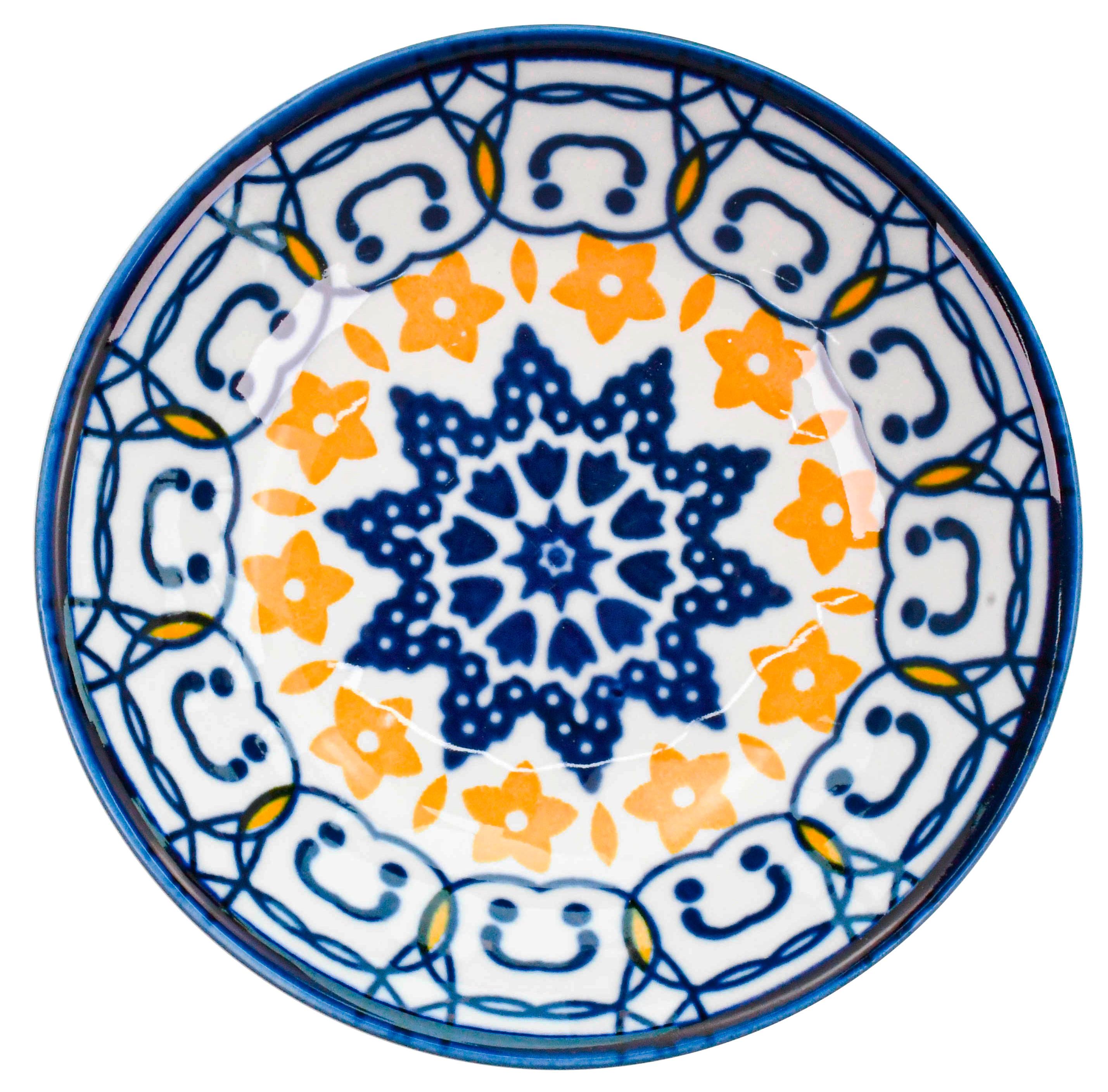 Dipschale Maja in Blau/Gelb - Blau/Gelb, Lifestyle, Keramik (9/2cm) - Mömax