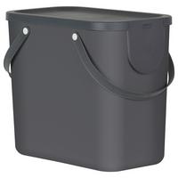 SORTOWNIK ODPADÓW 1024908853 - antracytowy, Basics, tworzywo sztuczne (23,5/34/40cm) - Rotho