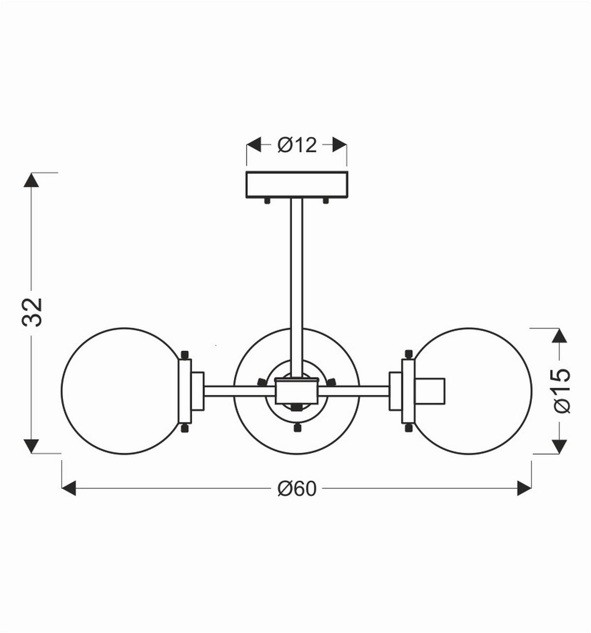 Svjetiljka Viseća 33-01290 - Basics, metal (60/60/32cm)