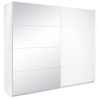 Omara Z Drsnimi Vrati Viva, Bela - bela/barve aluminija, Moderno, kovina/leseni material (250/210/62cm) - P & B