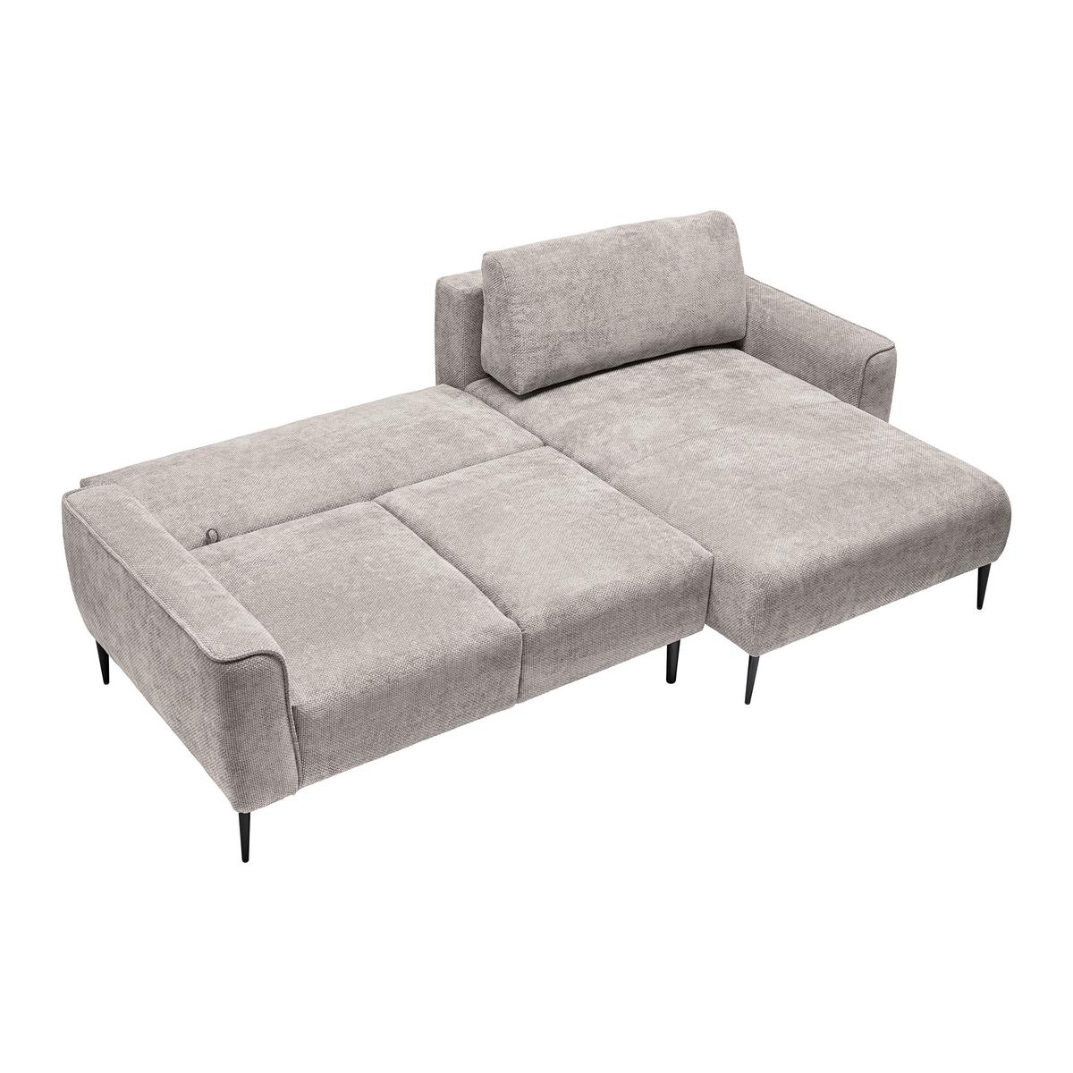 Kutna Garnitura Custom - crna/taupe, Moderno, tekstil/metal (255/164cm) - Mömax