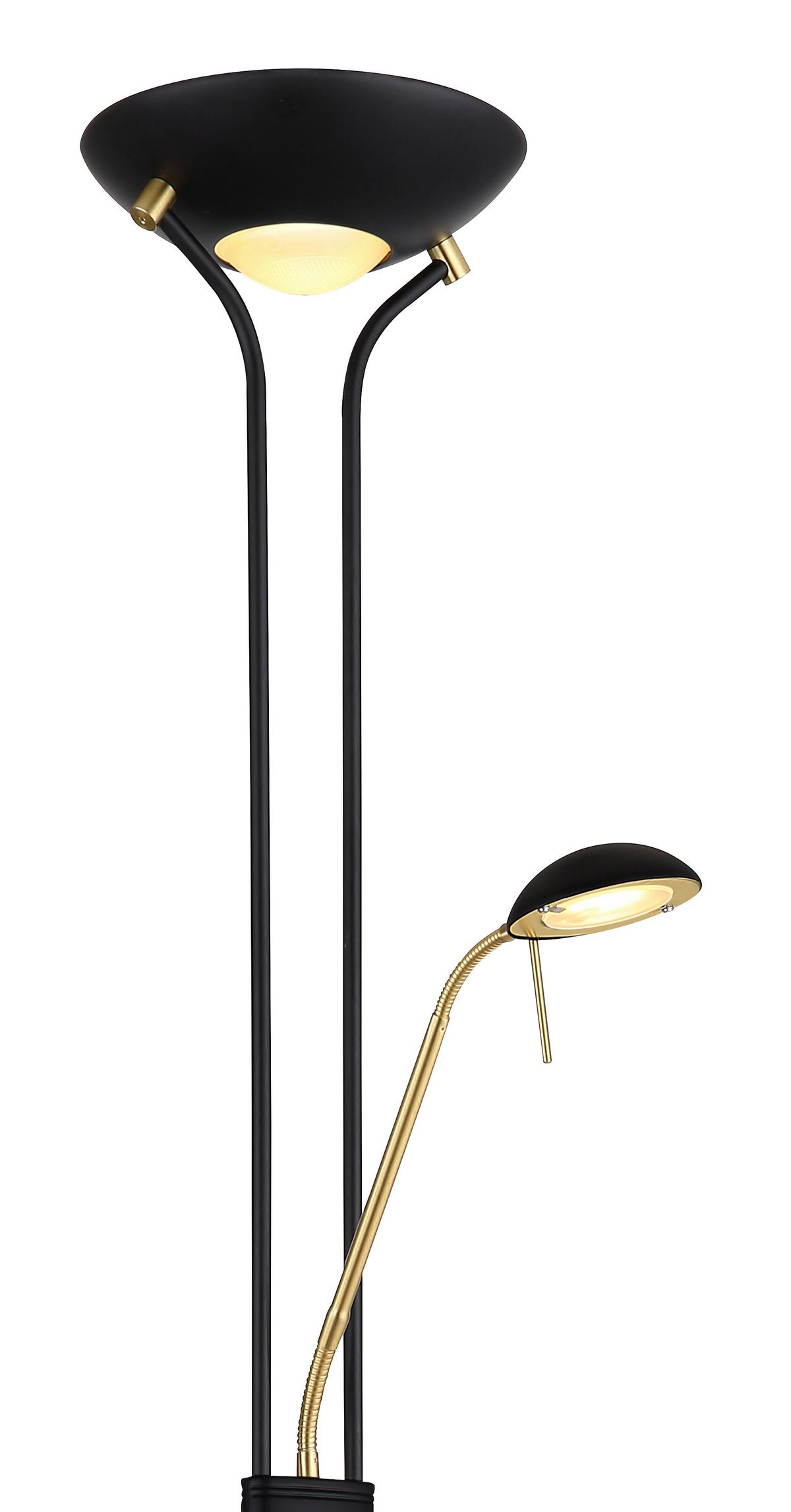 Svjetiljka Podna 59020b - boje mjeda/crna, Trend, staklo/metal (25,5/180cm) - Globo