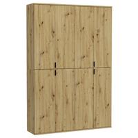 Garderobenschrank Projekt X ca. 122x193 cm Eiche Artisan - KONVENTIONELL, Holzwerkstoff/Kunststoff (122/193/34cm) - MID.YOU
