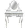 SMINKBORD SARA II - vit/bronsfärgad, Romantik / Lanthus, metall/trämaterial (80/130/40cm) - Mömax