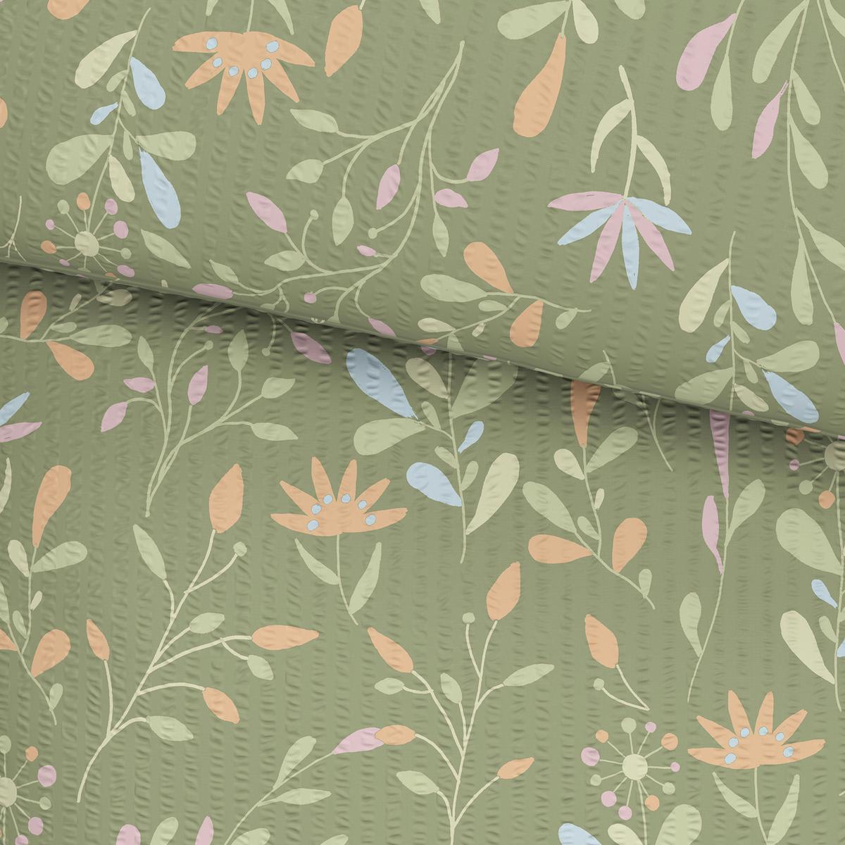 BETTWÄSCHESET MARINA - Grün, Konventionell, Textil (160/210cm) - Mömax