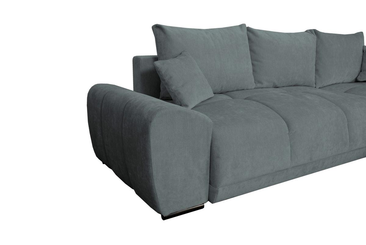 Kutna Garnitura Bonn - siva/crna, Moderno, tekstil/plastika (296/182cm)