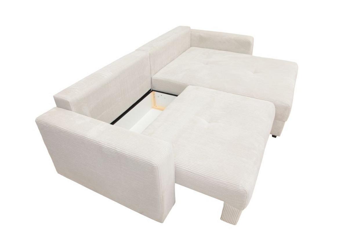 Kutna Garnitura Xela - bijela/crna, Moderno, tekstil (265/170cm) - Modern Living