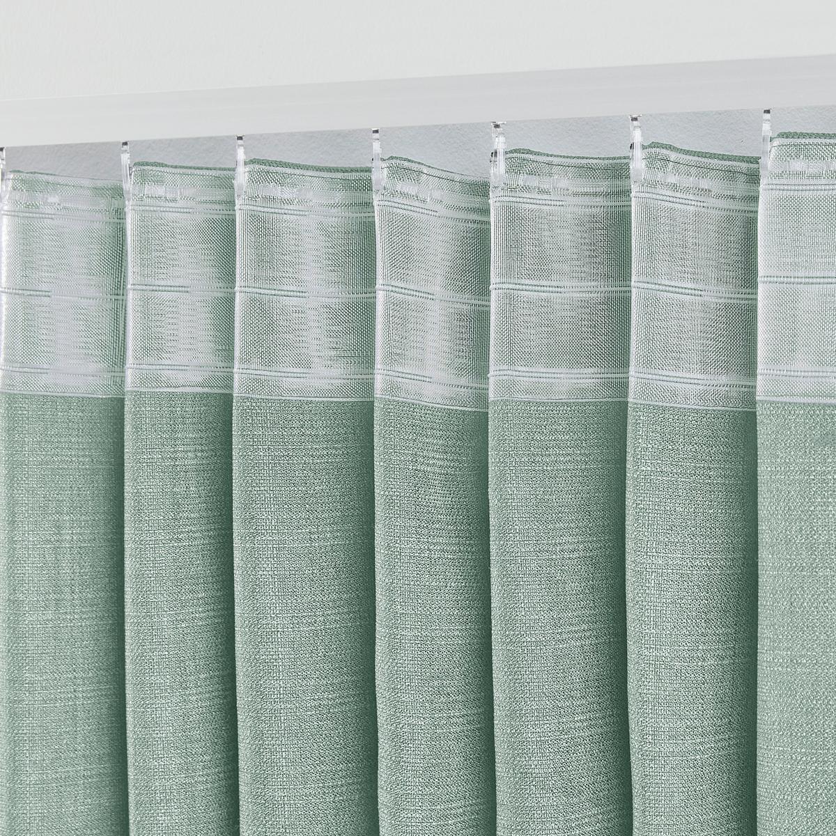Fertigvorhang Leo Olivgrün Ca. 135x255cm - Olivgrün, Textil (135/255cm) - Premium Living