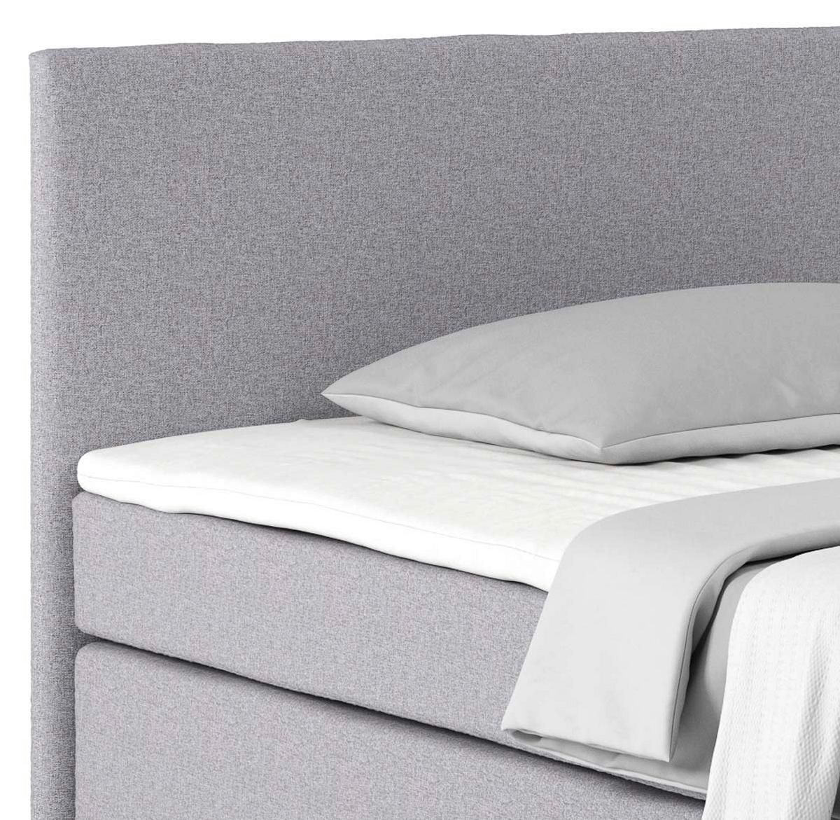 Boxspring Krevet Nero - sivo-smeđa/svijetlo siva, Konvencionalno, tekstil/metal (140/200cm) - Best Price
