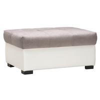 Hocker in Grau/Weiß - Schwarz, KONVENTIONELL, Kunststoff/Textil (100/48/74cm) - Based