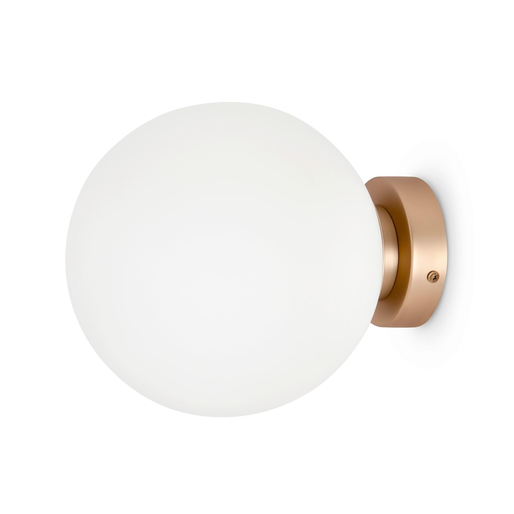 Wandleuchte Basic Form Weiß/Goldfarben max. 40 Watt - Goldfarben/Weiß, Trend, Glas/Metall (20/23cm) - MAYTONI