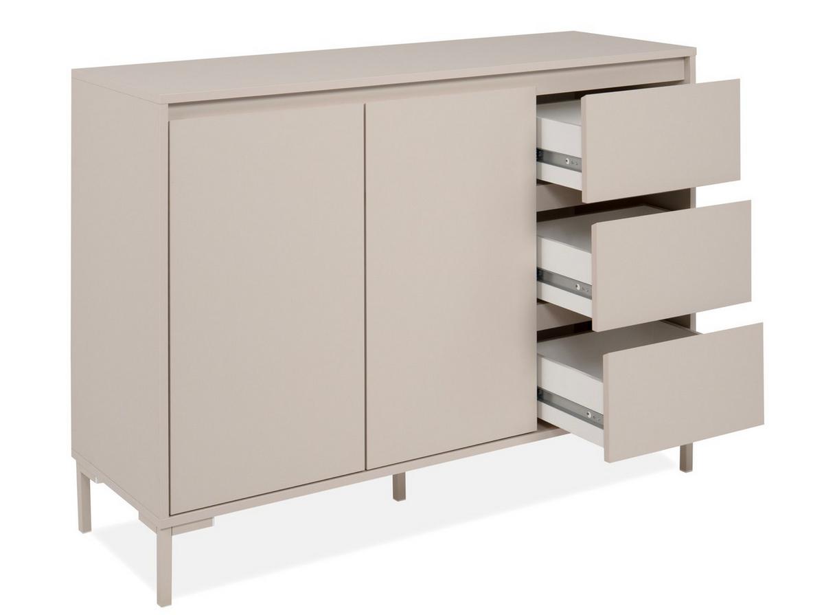 KOMODA KORSIKA 01B - kaszmir, Design, materiał drewnopochodny/metal (120/87/40cm) - MID.YOU