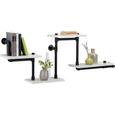 Wandregal 4 in Schwarz - Schwarz/Braun, LIFESTYLE, Holzwerkstoff/Metall (55/20/120cm) - MÖMAX modern living